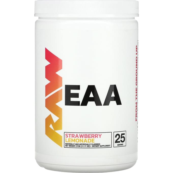 Raw Nutrition, EAA, aardbeienlimonade, 312 gram (315 gr)