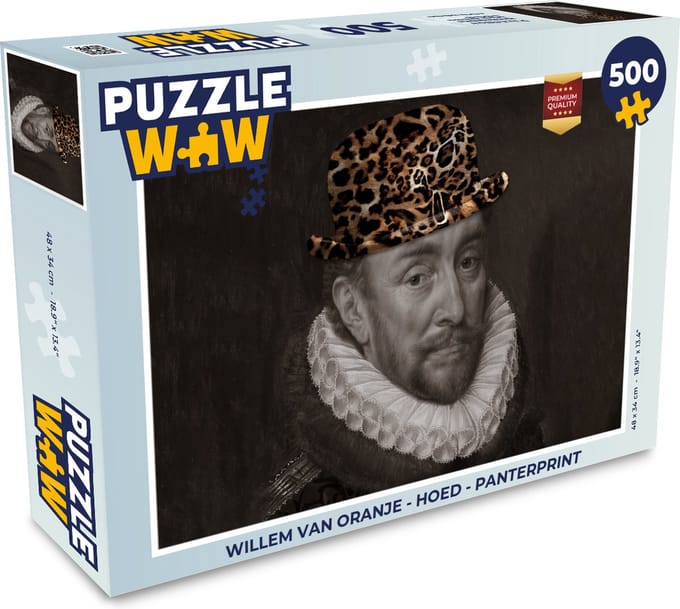 Puzzel Willem van Oranje - Hoed - Panterprint - Legpuzzel - Puzzel 500 stukjes