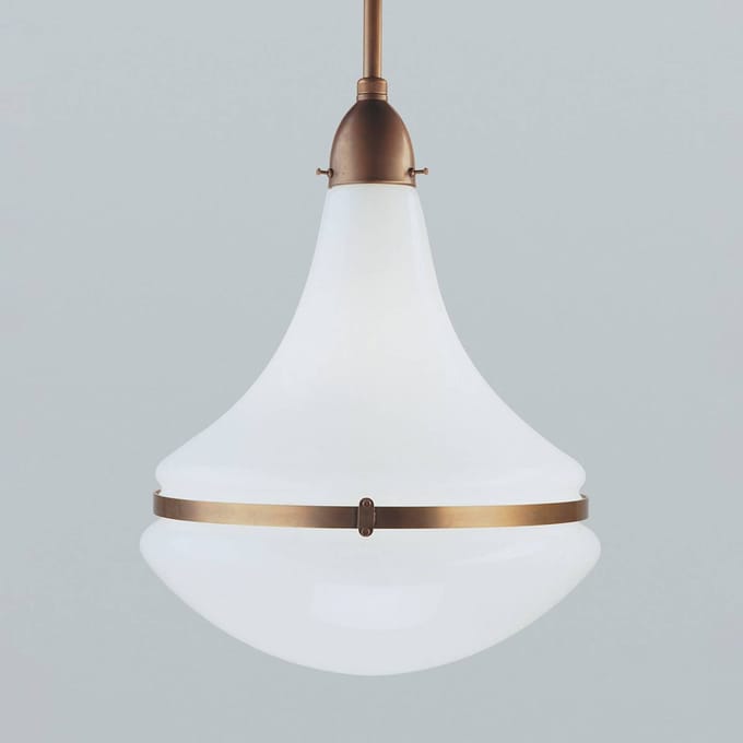 Berliner Messinglampen Hanglamp Frida van messing, Ø 34 cm