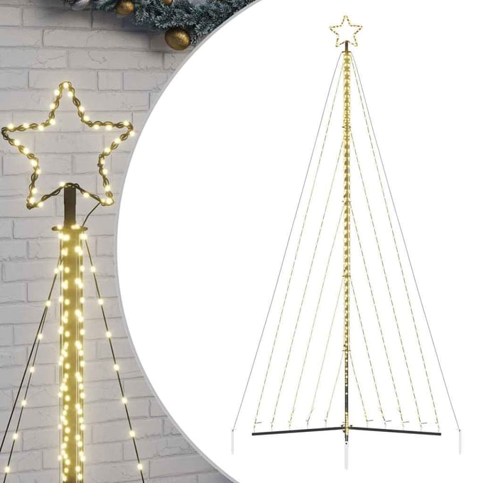 vidaXL - LED-kerstboom - 570 - LEDs - warm - wit - 399 - cm