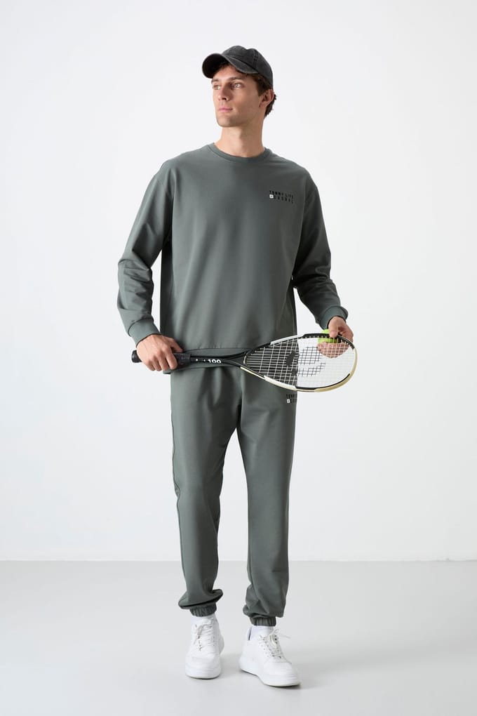 Heren Oversized Sweatshirt en Broek Set