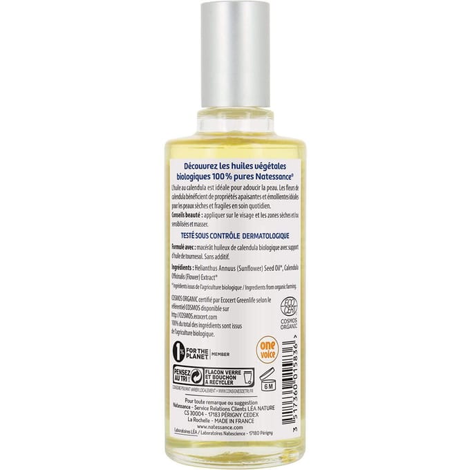 Natessance Calendula Olie Biologisch Gevoelige Huid 50 Etherische olie