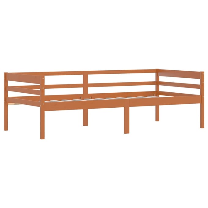 vidaXL - Bedframe - massief - grenenhout - honingbruin - 90x200 - cm