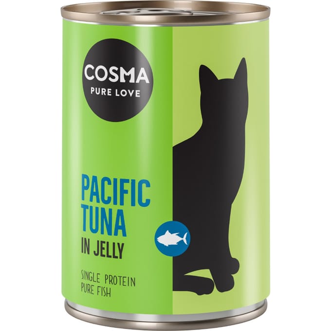6x400g Pacifische Tonijn in Gelei Cosma Original Kattenvoer