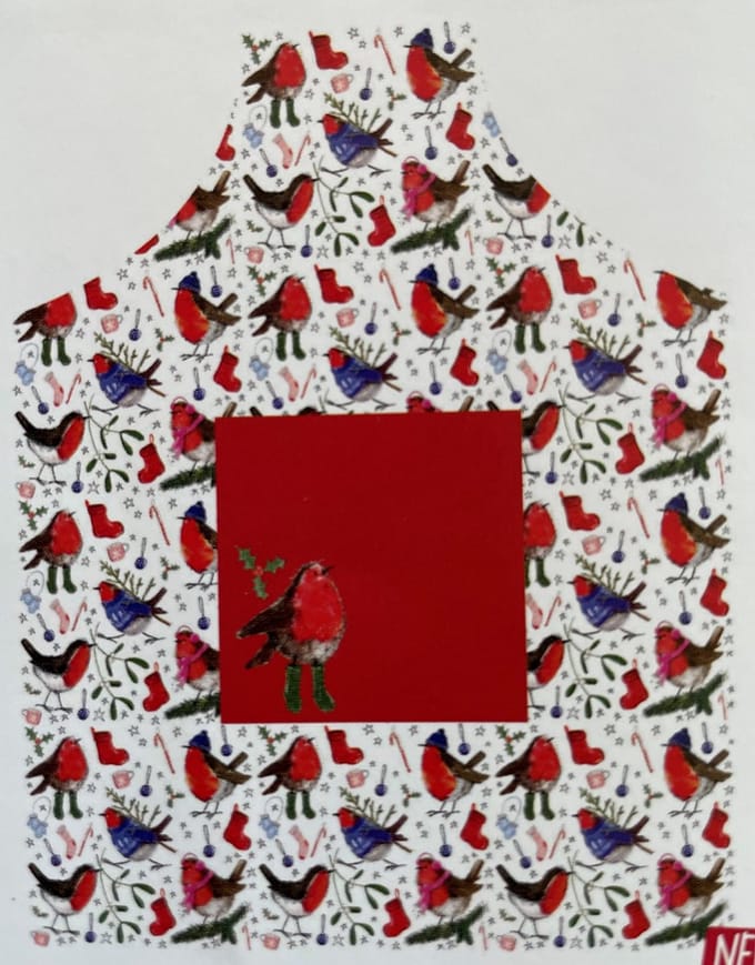 Alex Clark Schort Christmas Festive Robins ~ Roodborstjes winter/kerst