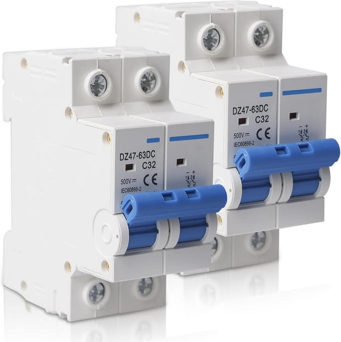 DC Stroomonderbrekers 1000V 32A voor Fotovoltaïsche Systemen - 2 Stuks