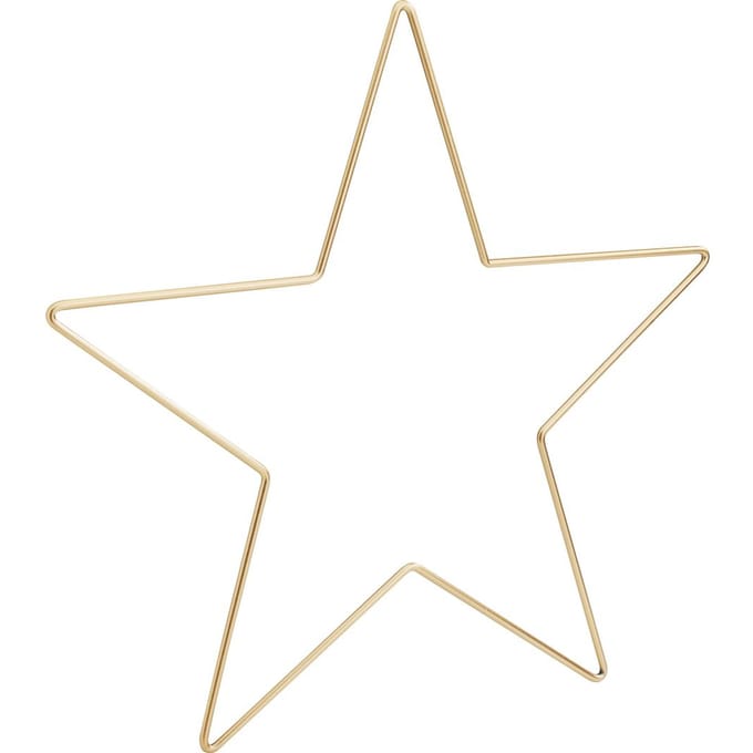 Metalen ring "Ster", Goudkleur - Ø 35 cm