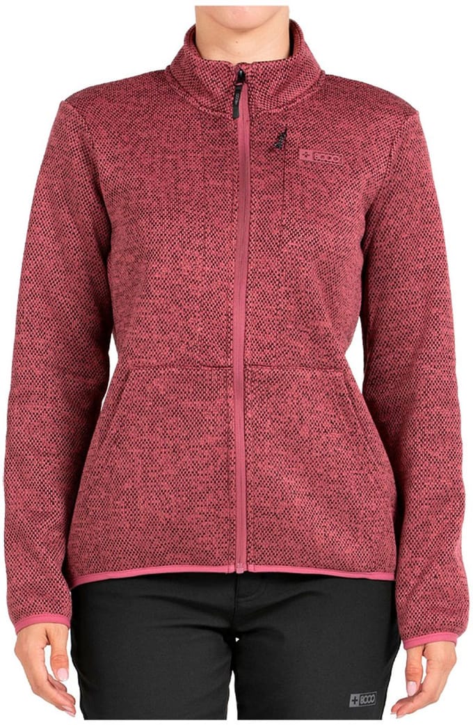 +8000 Sanspir Fleece Met Volledige Rits Roze M Vrouw