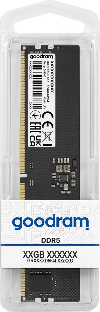 GOODRAM DDR5-4800 - 16GB - CL40 - Single Channel (1 pcs) - Zwart