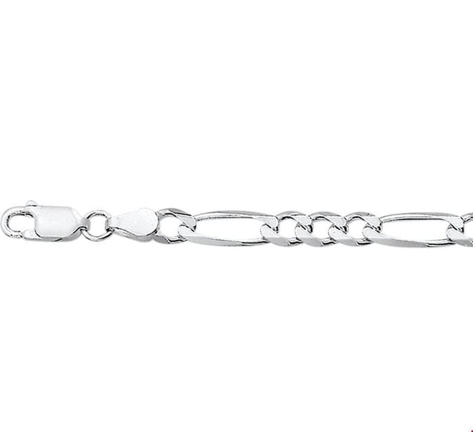 Zilveren Collier figaro 4 1001944 50 cm