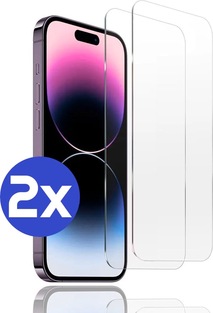 Premium Screenprotector iPhone 14 Pro - Bescherming iPhone 14 Pro Screenprotector - Gehard Glas - 2 Stuks