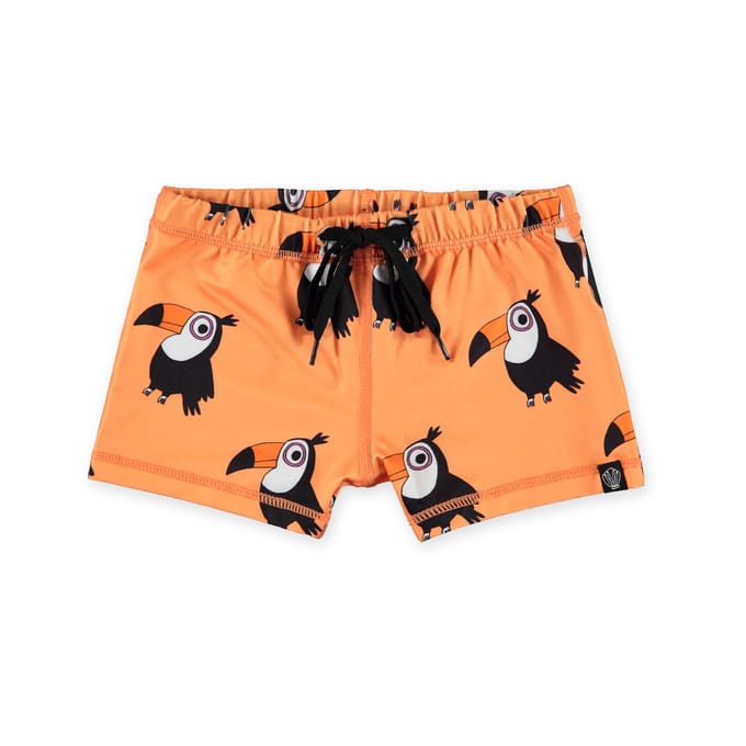 Oranje UV Korte Broek - Beach & Bandits - Toucan Do it 80-86 orange