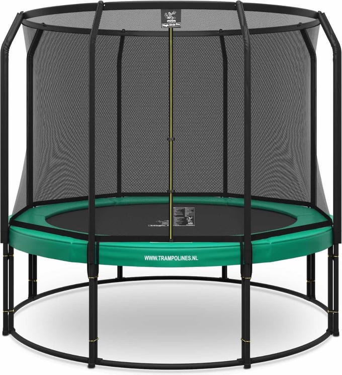 Magic Circle Pro - Trampoline met veiligheidsnet - ø 305 cm - Groen - Ronde trampoline met net - Buitenspeelgoed