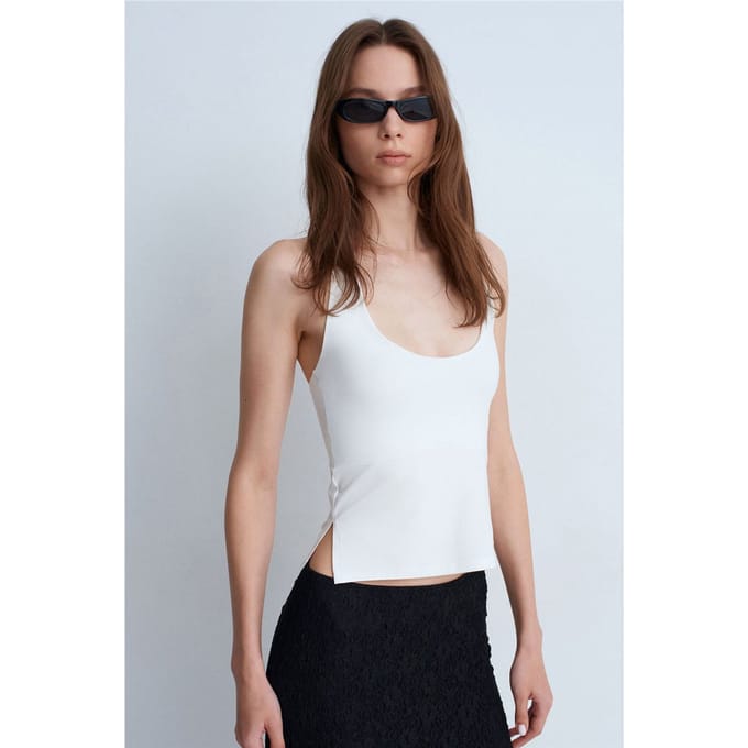 Halternekkostuum Cut-Out Slim Fit Blouse
