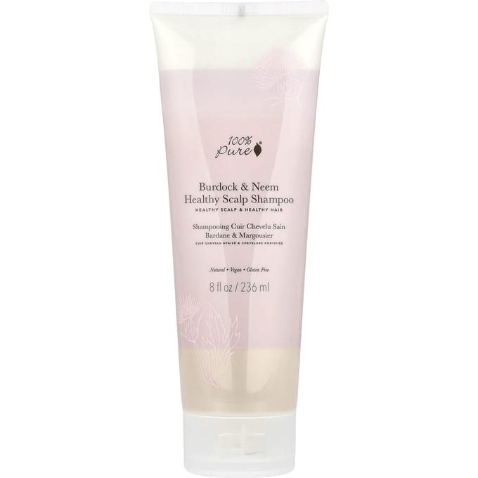 100% Puur, Klis & Neem Gezond Hoofdhuid Shampoo, 236ml(8 fl oz) white