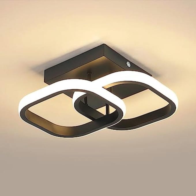 Moderne vierkante plafondlamp LED 22W met warm wit licht voor binnen