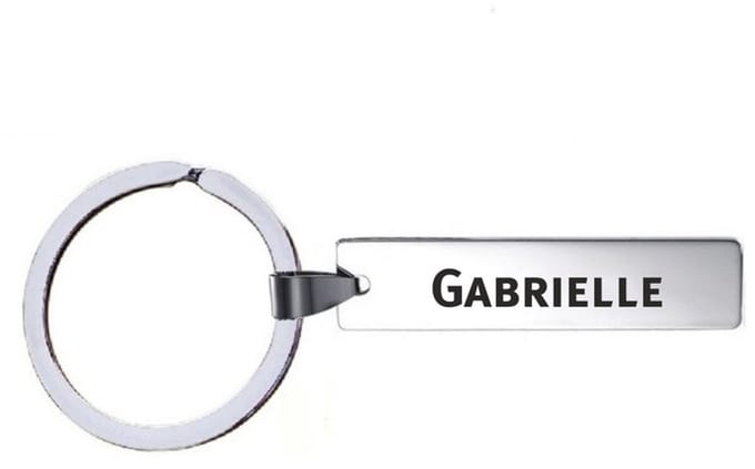 Sleutelhanger Met Naam - Gabrielle - RVS