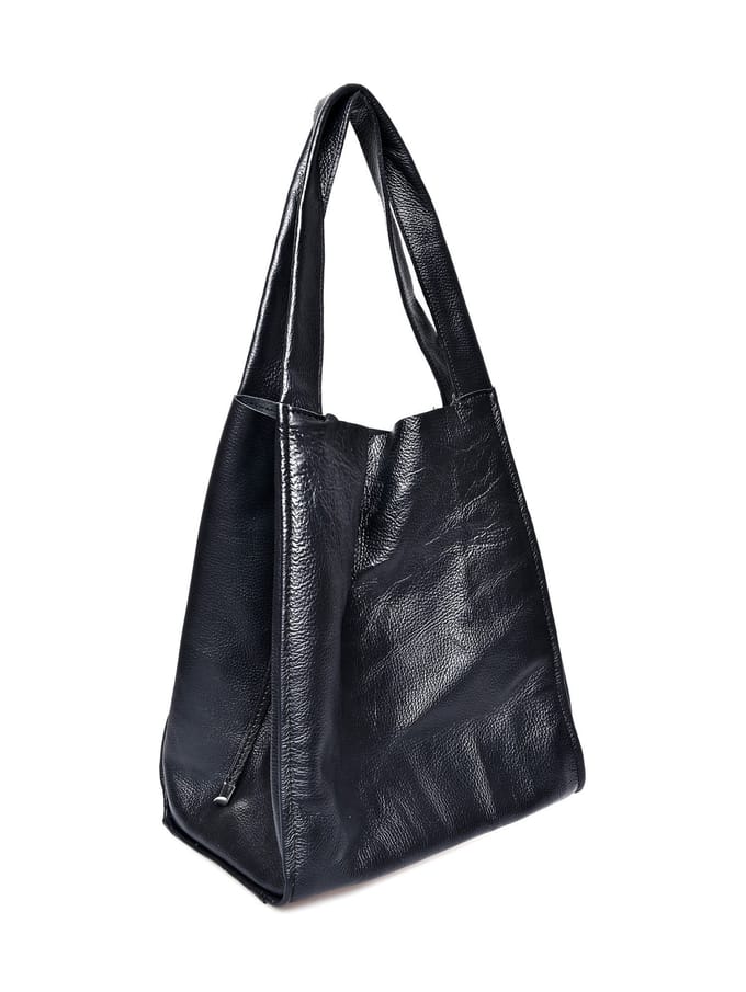 Isabella Rhea Zwart Rundleer Tas