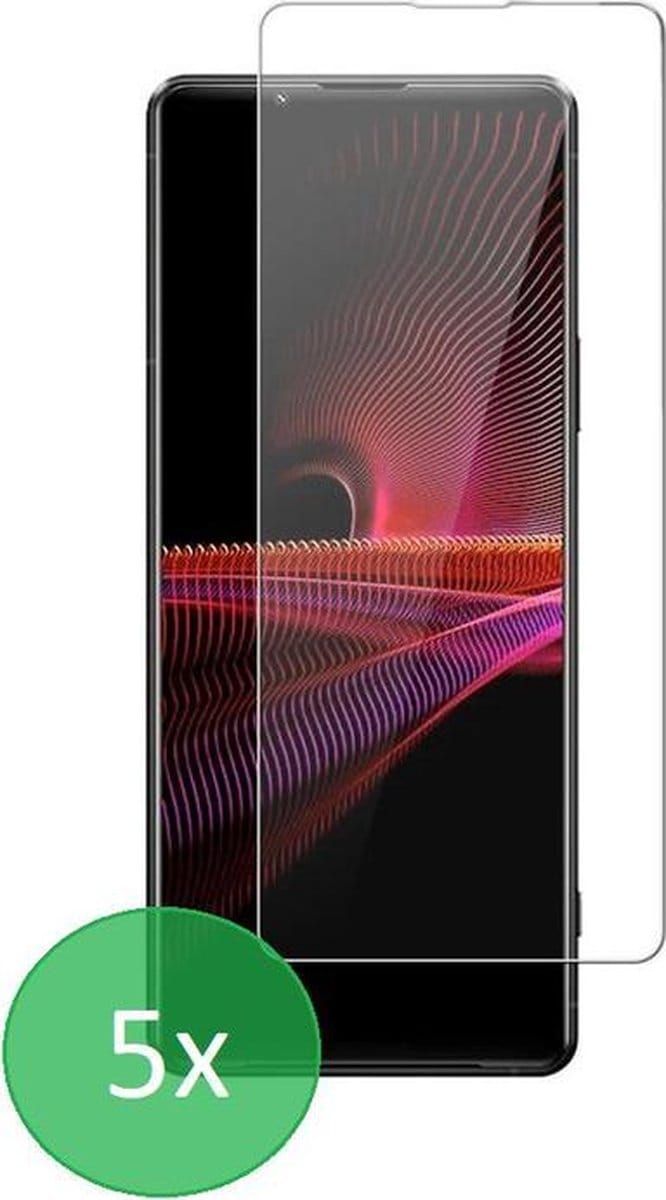 Geschikt Voor: Sony Xperia 1 III - 5x Screenprotector - screen protector - glas - bescherm - beschermglas