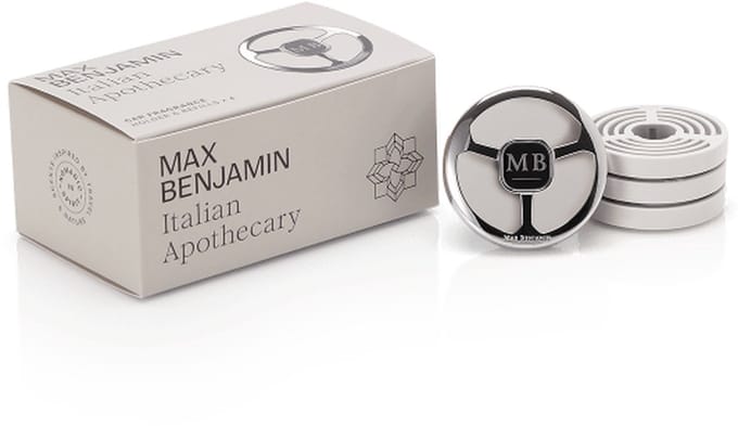 Max Benjamin Autoparfum met 4 Navullingen Cadeauset - Italian Apothecary