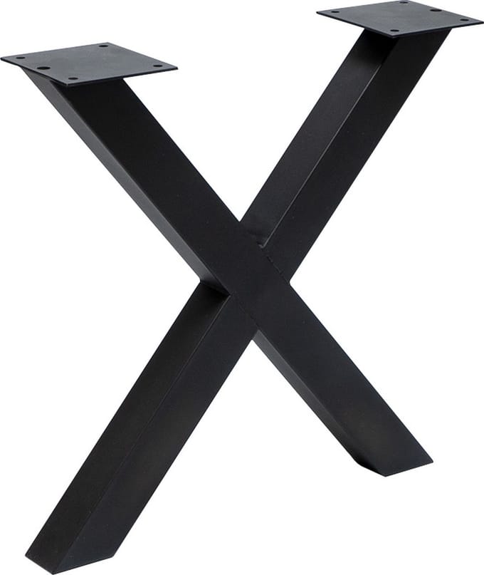 Bronx71® Tafelonderstel X-Frame metaal zwart (set van 2)