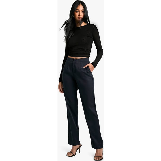 boohoo Dames Tailored Tapered Trouser | Marineblauw | Maat: 36