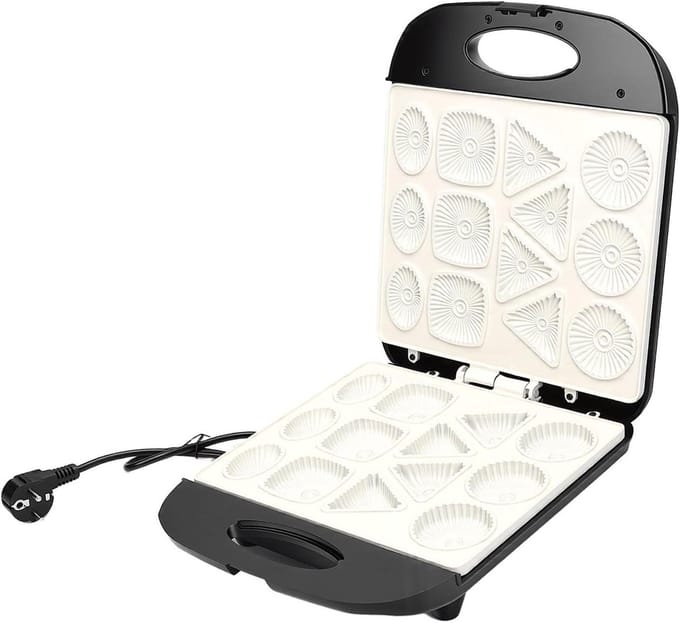 Cake Maker Machine - Mini Donut Maker - Thuis Bakken - Dubbele Zijverwarming - 13 Gaten - Zilver
