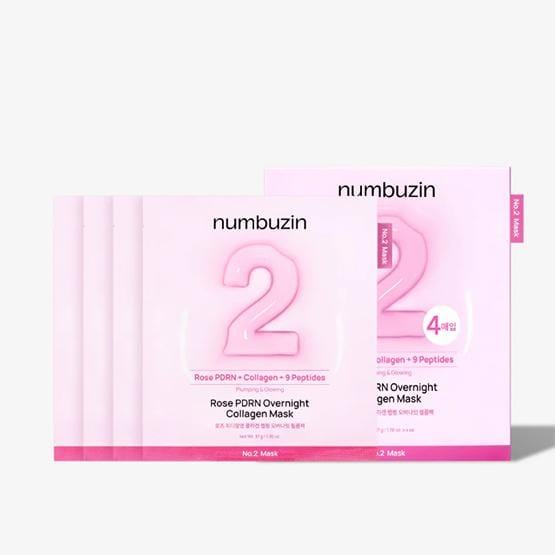 numbuzin - No.2 Rose PDRN Overnight Collagen Mask Set 37g x 4 sheets