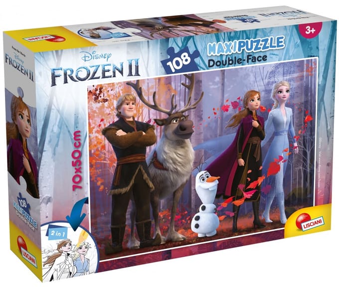Lisciani - Frozen 2 - Double face - Puzzel Maxifloor - 108 stukjes