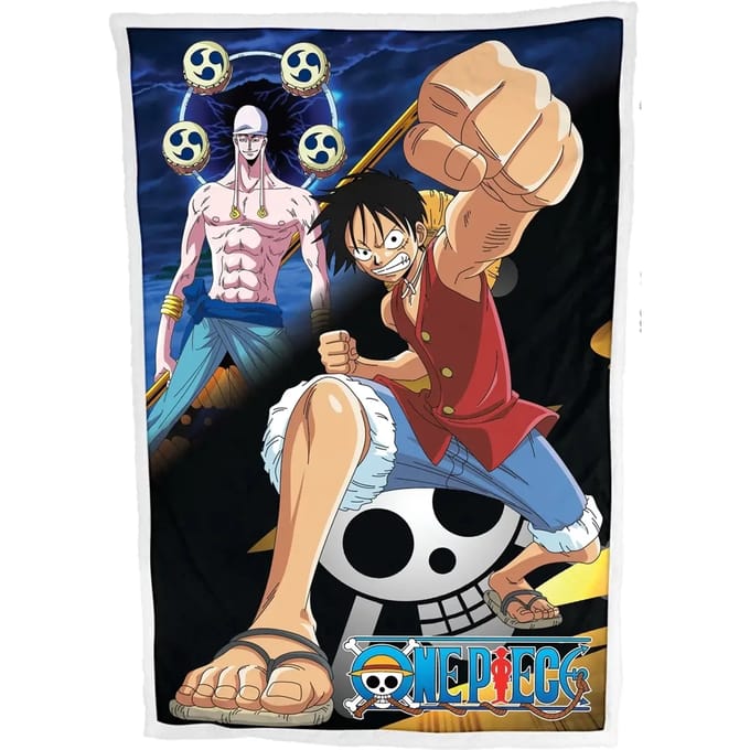Sherpa deken Homadict Homadict One Piece Luffy & Ener Attack