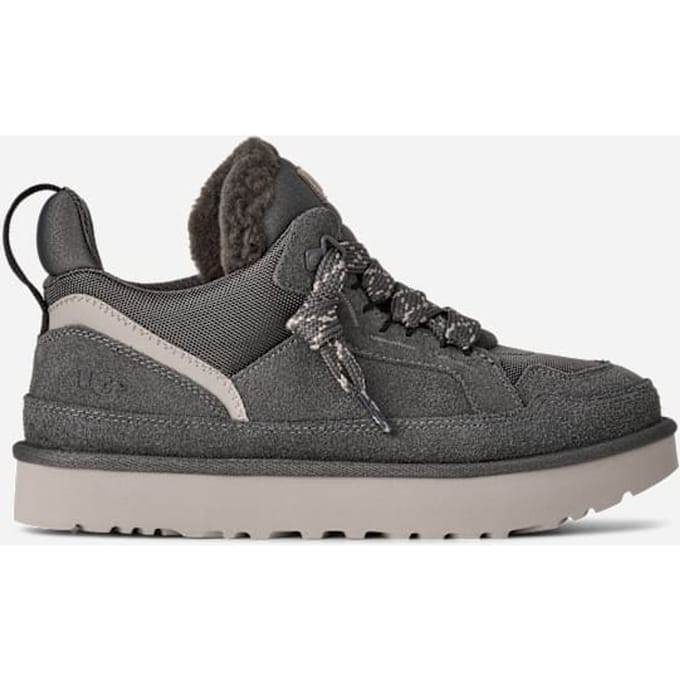 UGG® Lowmel for Men in Charcoal/Goat, Size 14, Suede/Textile/Recycled Materials