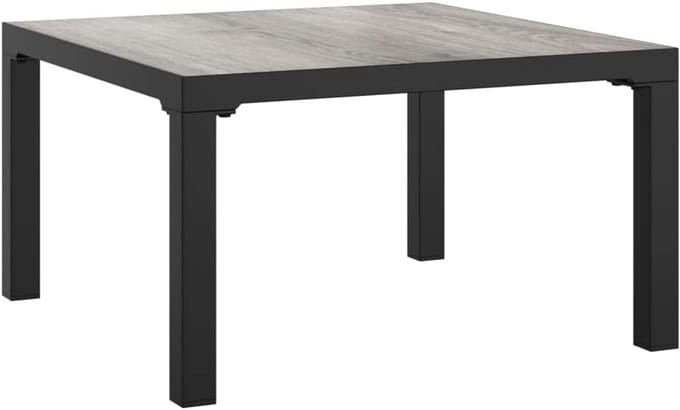 Tuin Salontafel Vierkant 55x55x31 cm voor Buiten en Binnen - Met Stalen Frame