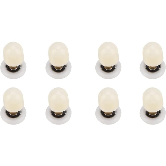 8 stuks Messing ABS Schuifglas Douchedeur Rollen Lopers Katrollen Badkamerdeuren Beslag (27mm)