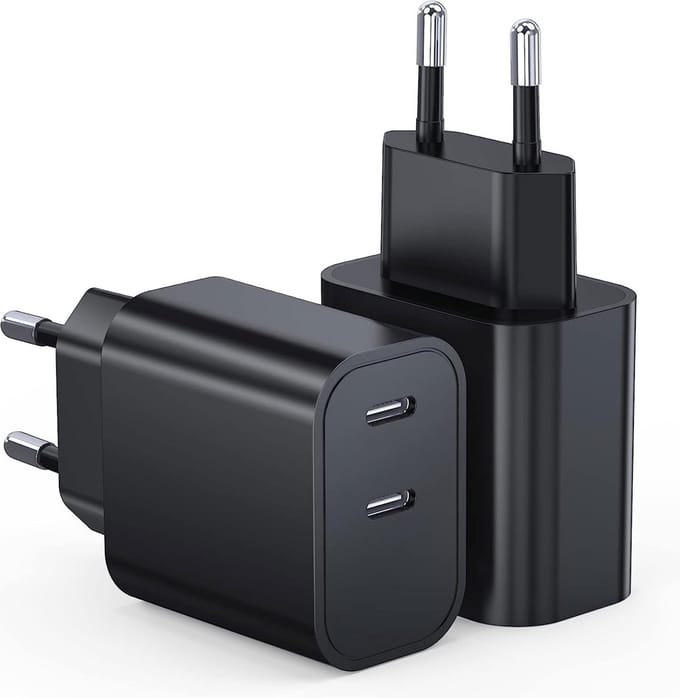 USB C Adapter Oplader USB-C stekker 18W, 20W, 25W, 30W, 35W - Snellader - USB-C Oplader - Universeel - Zwart