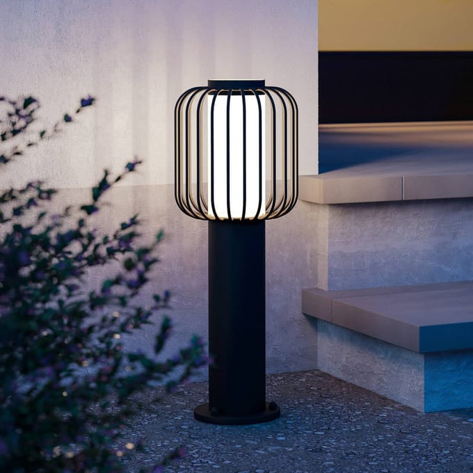 EGLO Ravello Sokkellamp - Staamde lamp - Buiten - E27 - 45 cm - Zwart