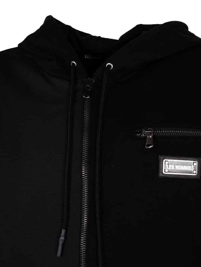 Les Hommes blouse Zip Hoodie Mannen zwart