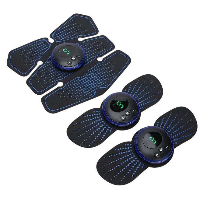 Huishoudelijke EMS Buikspierpleister Arm Been Spier Training Stimulator (Blauw Laadtype) black