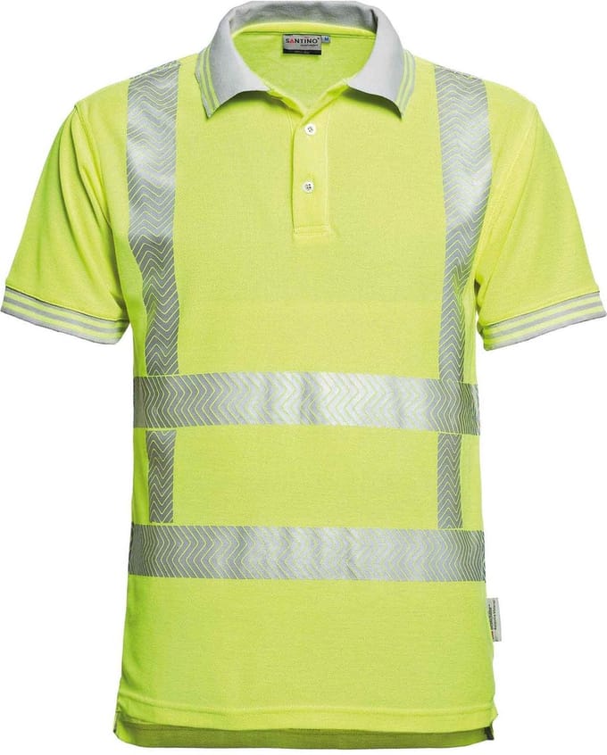 Santino Werkshirt Polo Venice - Fluor Geel - Maat XL
