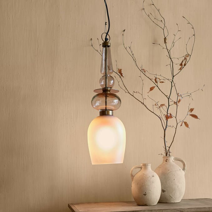 LOBERON Hanglamp Vélomiane helder/antiekmessing