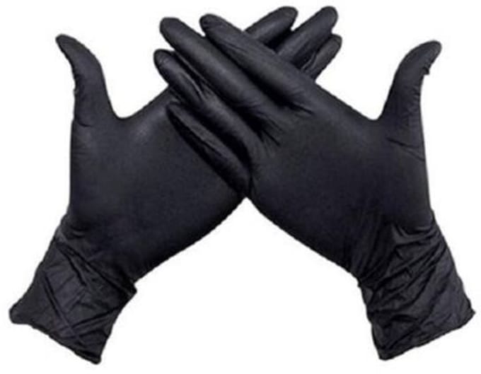Nitril Handschoenen -Zwart - maat: M - 100 stuks