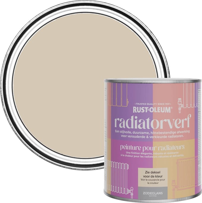 Rust-Oleum Lichtbruin Radiatorverf Zijdeglans - Karamel 750ml