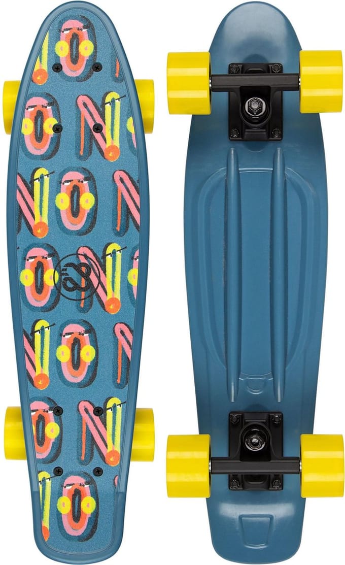 Nijdam FlipGrip Skateboard - Gamester - Blauw/Geel