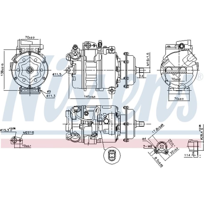 Compressor airconditioning NISSENS 890635
