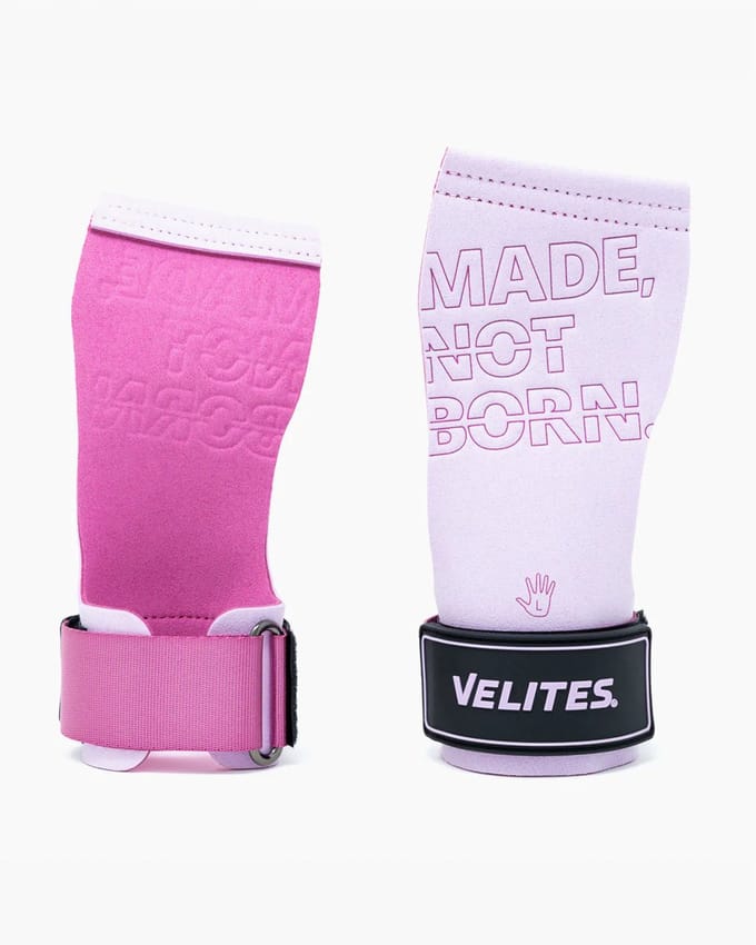 Velites Quad Pro Hand Grips – CrossFit Handbeschermers voor Chalk – Pink Light – XL