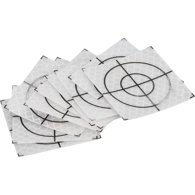 50 Stuks Reflector Doelsticker Zelfklevende Reflecterende Tape voor Total Station Meting 5x5cm white
