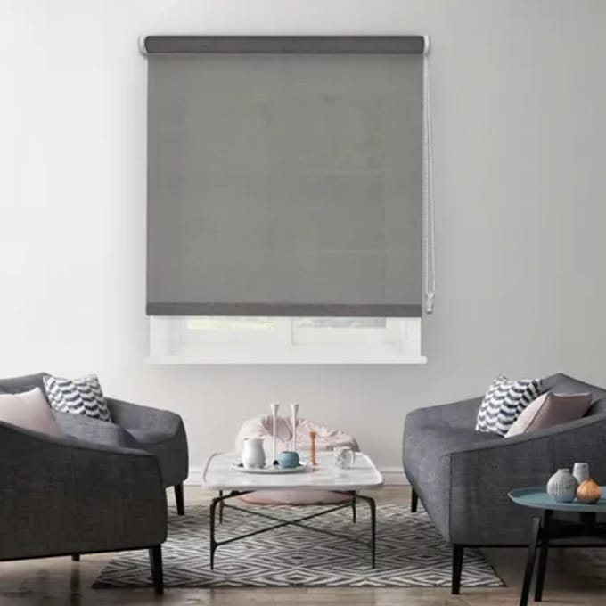 Madeco 1253 Ancona Lichtdoorlatend Rolgordijn Antraciet 60x190cm
