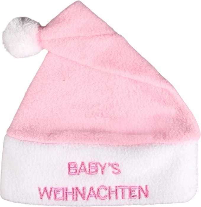 Kerstmuts roze voor baby - Roze kerstmuts Baby's Wheihnachten