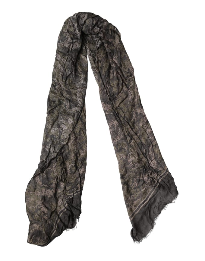 Dolce & Gabbana Bruin Camouflage Modal Mannen Sjaal Schal