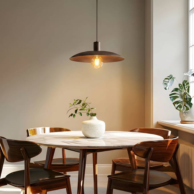 TK Lighting Hanglamp Astra, bruin, metaal, Ø 41 cm, E27