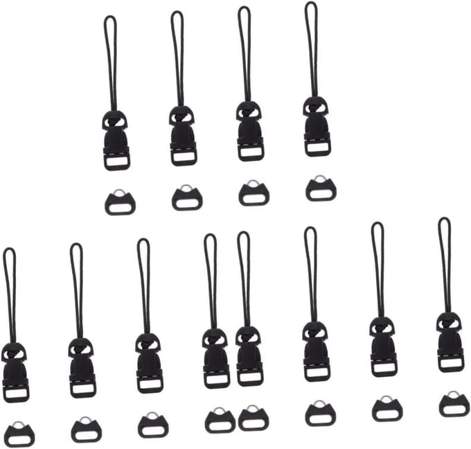 Camera Riem Gesp - Camera Clip - Camera Bevestigen - Snel Loskoppelen - 8 Stuks - Zwart